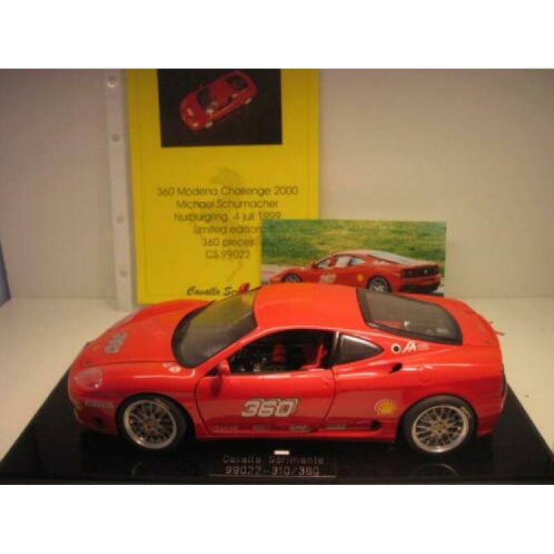 bburago 1/18 ferrari 360 msm 1999 cavallo scrimante