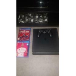 PlayStation 4 SLIM - 1 Controller - FIFA 20 - Spiderman