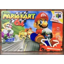 Super Mario Kart 64 Metalen Wandbord Poster nintendo