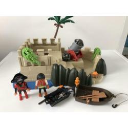 Playmobil superset piraten eiland / vesting met bootje 4007