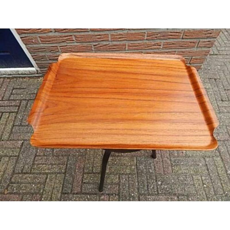 Oud Dienblad ( mid century Hout Zweeds Teak Vintage Retro )