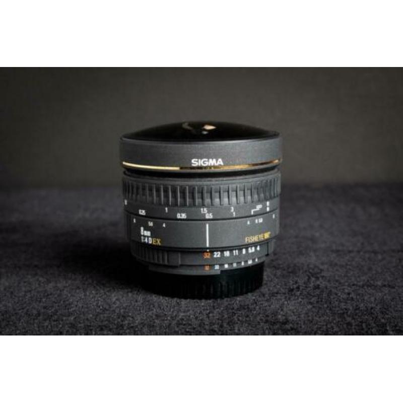 Sigma 8mm f/4 EX DG CIRCULAR FISHEYE Nikon mount TOPSTAAT!