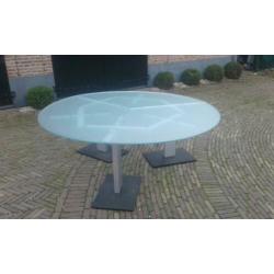 glas tafel design rond 200 cm ( ARTIFORT )