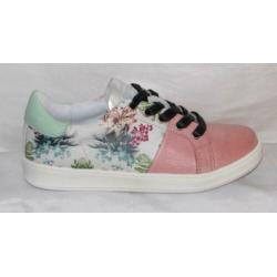 RETOUR maat 30 lerensneaker roze + bloemen gratis verzenden