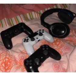 Ps4Pro 4K 2Controllers, 9Spellen & Turtlebeachheadset