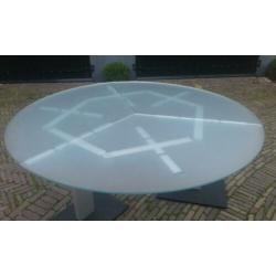 glas tafel design rond 200 cm ( ARTIFORT )