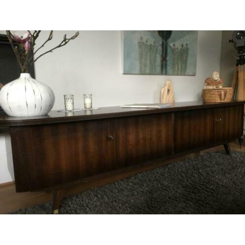 Vintage retro jaren 60 dressoir, lowboard, tv (hang) meubel