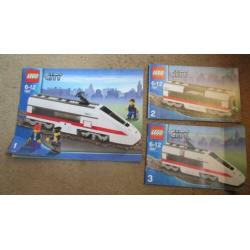 verschillende lego 9V RC treinsets en rails