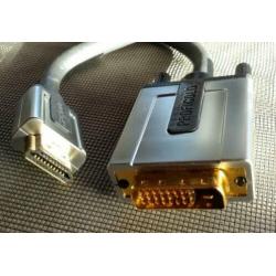 Profigold HDMI - DVI kabel 5 meter HDMI naar DVI-D