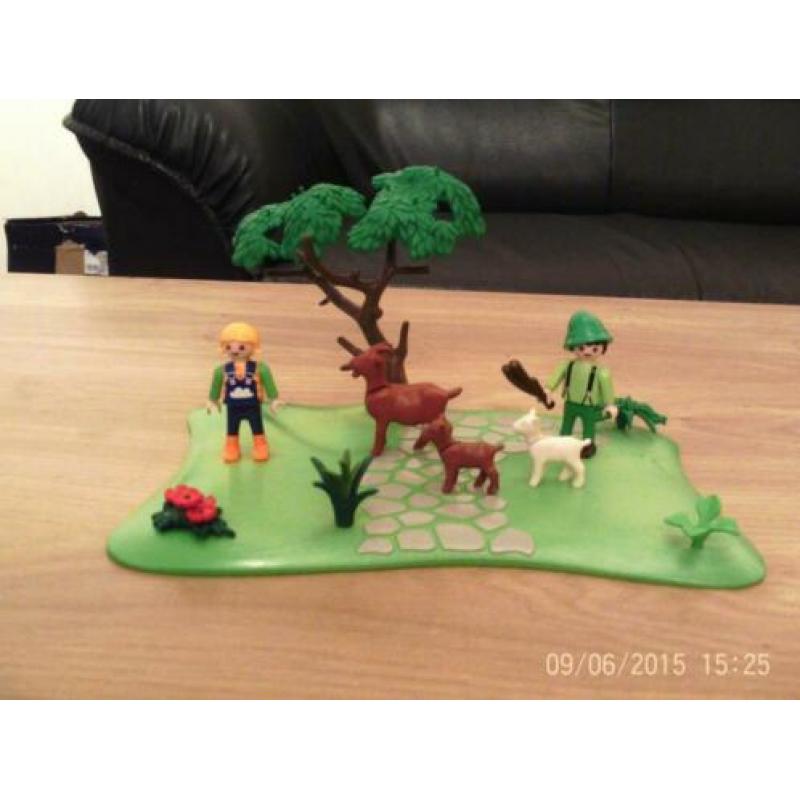 playmobil kindjes met geitjes