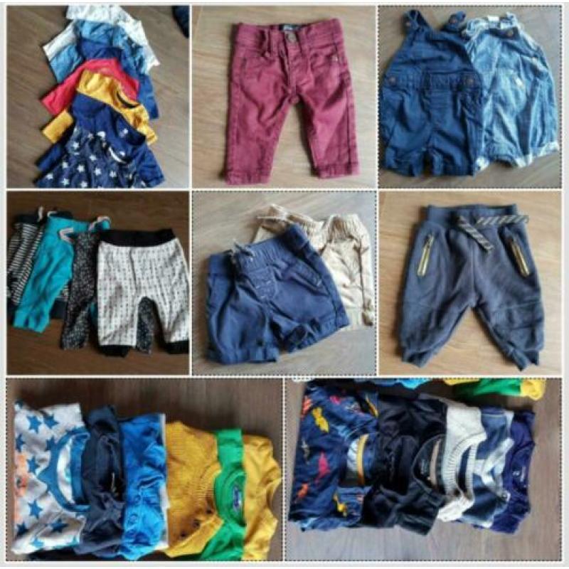 Maat 62 babykleding set broekje shirt trui tuinbroek