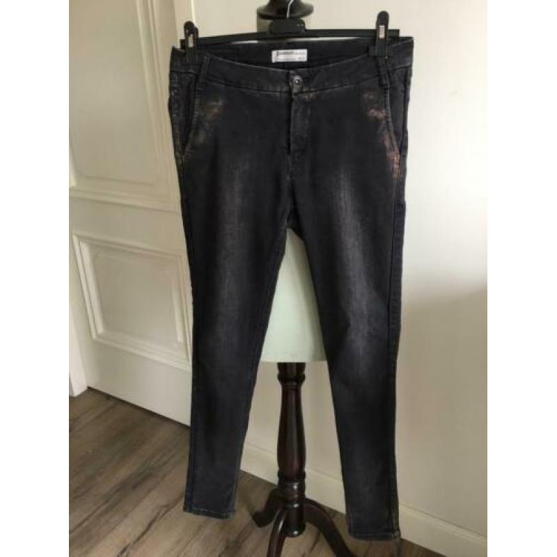 Summum skinny jeans zwart metallic details stretch maat 36