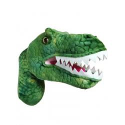 Nieuw! Pluche dierenkop T-rex. Wanddecoratie. Kinderkamer.