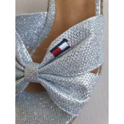 Tommy Hilfiger sleehakken zilver glitter maat 40 NIEUW