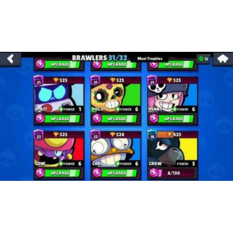 Brawl stars account met 17515 trofeeën ??