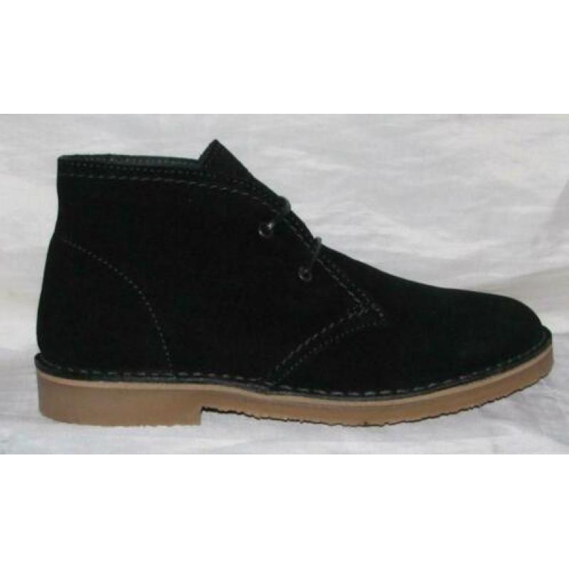 AQA maat 40 dessertboot zwart suede/leer - gratis verzenden