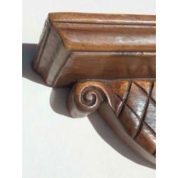 kleine houten wandconsole, art deco