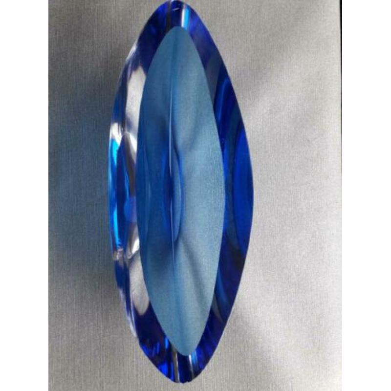 Crystal royal leerdam blauw 23x8,5x8 cm