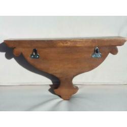 kleine houten wandconsole, art deco