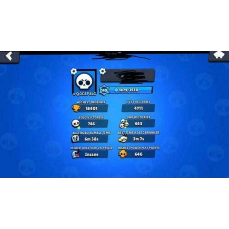 Brawl stars account met 17515 trofeeën ??