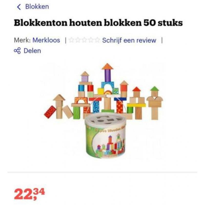 165 delige set houten blokken gekleurde blokjes bouwen