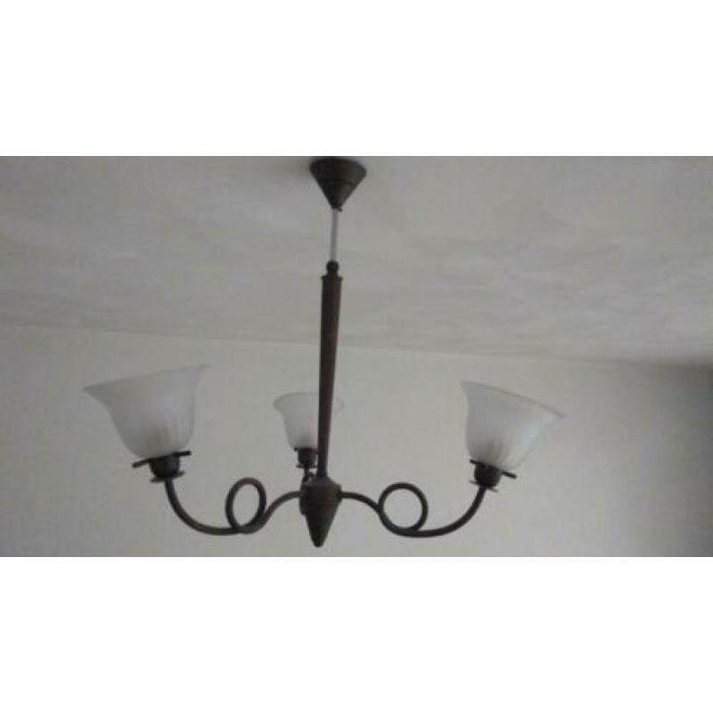 Hanglamp 3 fittingen hoogte 50-75cm