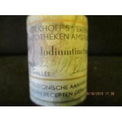 B-354 Antiek apotheekflesje Jodiumtinctuur