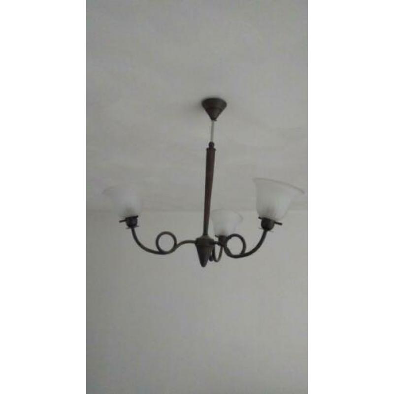 Hanglamp 3 fittingen hoogte 50-75cm