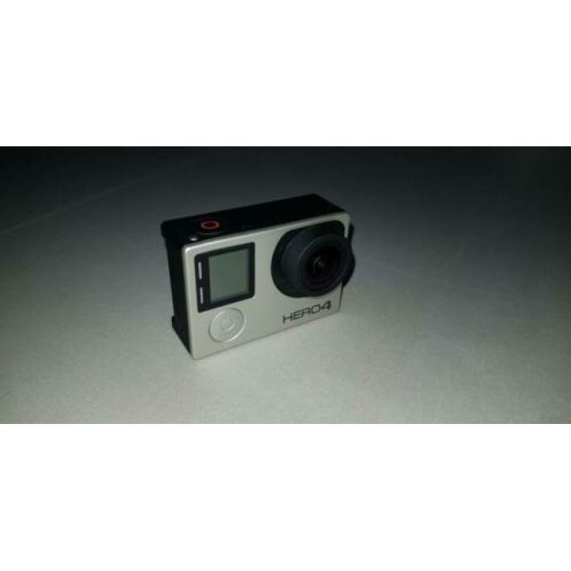 Gopro Hero 4 Zilver, met extra accu+ camera stabilisator