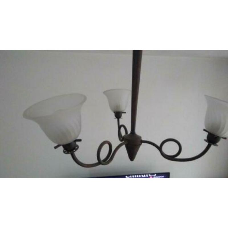 Hanglamp 3 fittingen hoogte 50-75cm