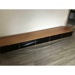 Audio Video TV-meubel zwart glas