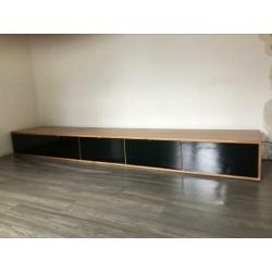 Audio Video TV-meubel zwart glas