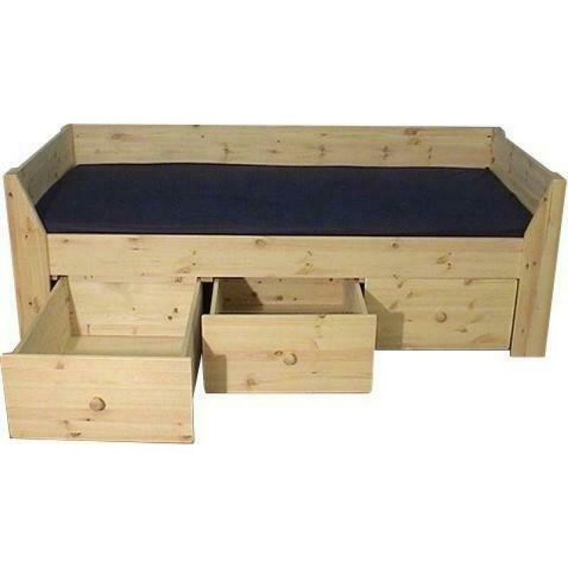 NIEUW! Massief houten bedden met ENORME laden, ELKE maat!