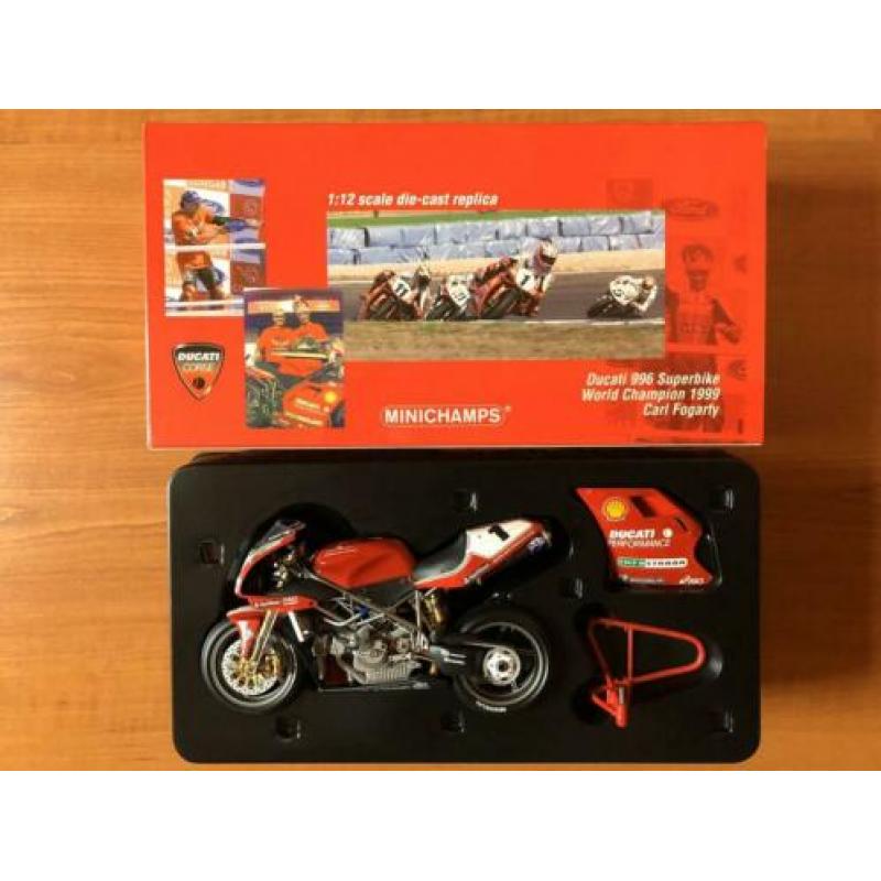 1:12 MINICHAMPS Ducati 1999 + LITHO + BOEK Carl Fogarty