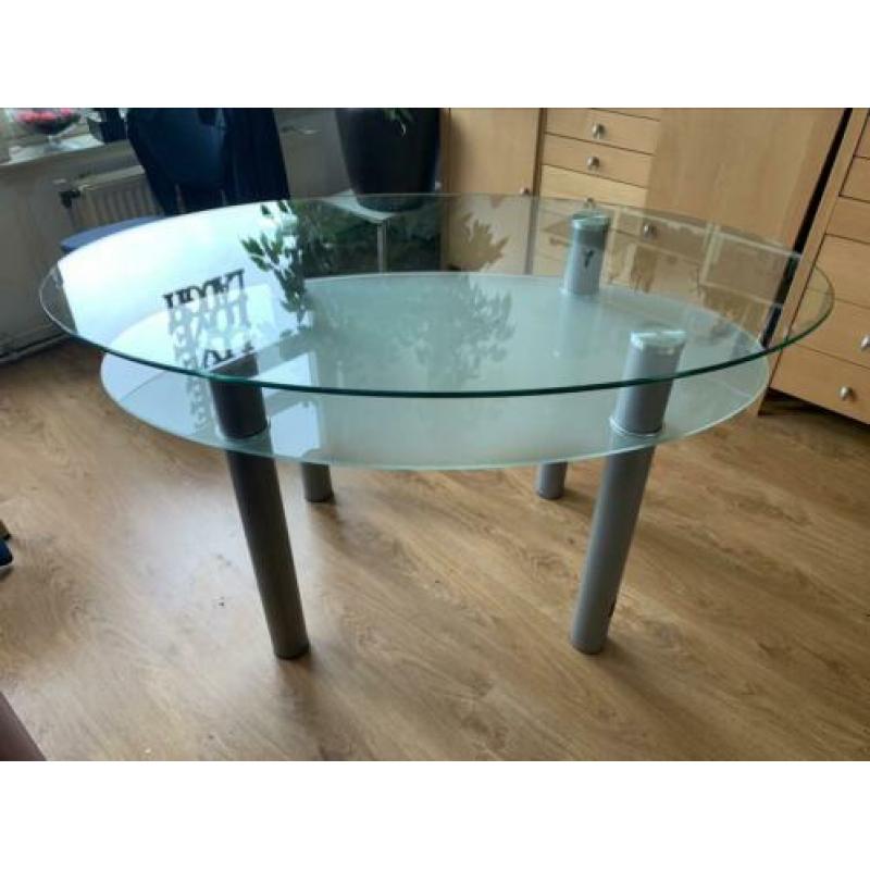 Ovale glazen tafel