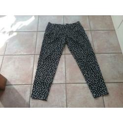 Broek maat 40 Mango zgan polkadot