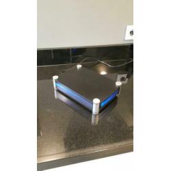 ICY BOX 3.5" HDD / DVD BEHUIZING ZWART met blauwe led licht