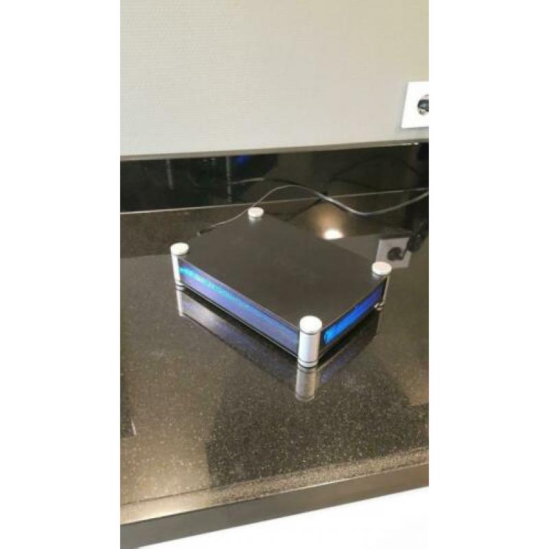 ICY BOX 3.5" HDD / DVD BEHUIZING ZWART met blauwe led licht