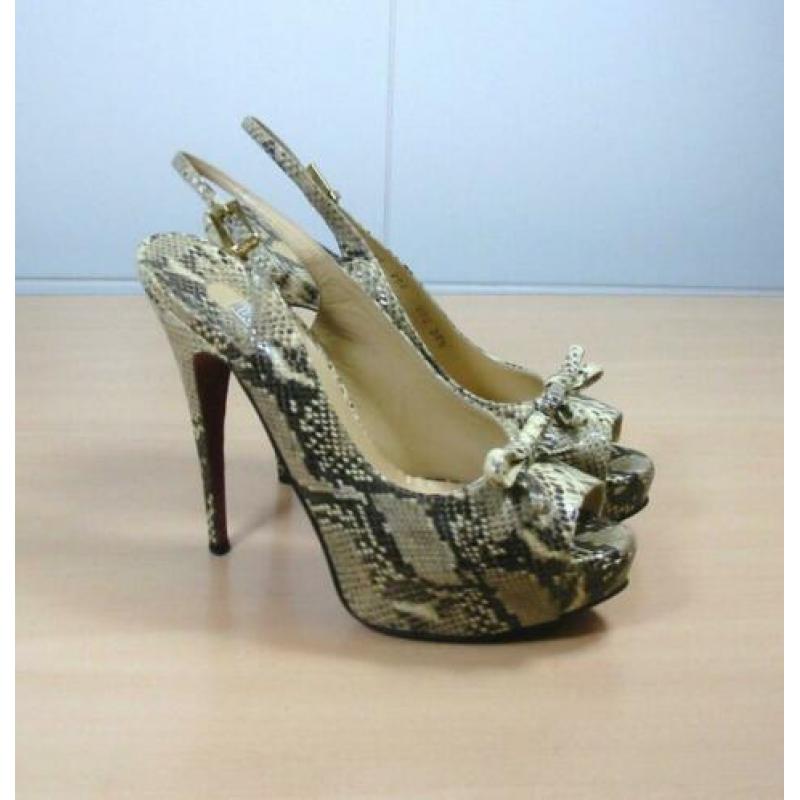 Luciano Padovan slangenprint high heels hoge hakken 39,5