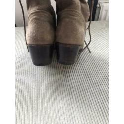 Sendra laarzen,suede mosgroen mt 40