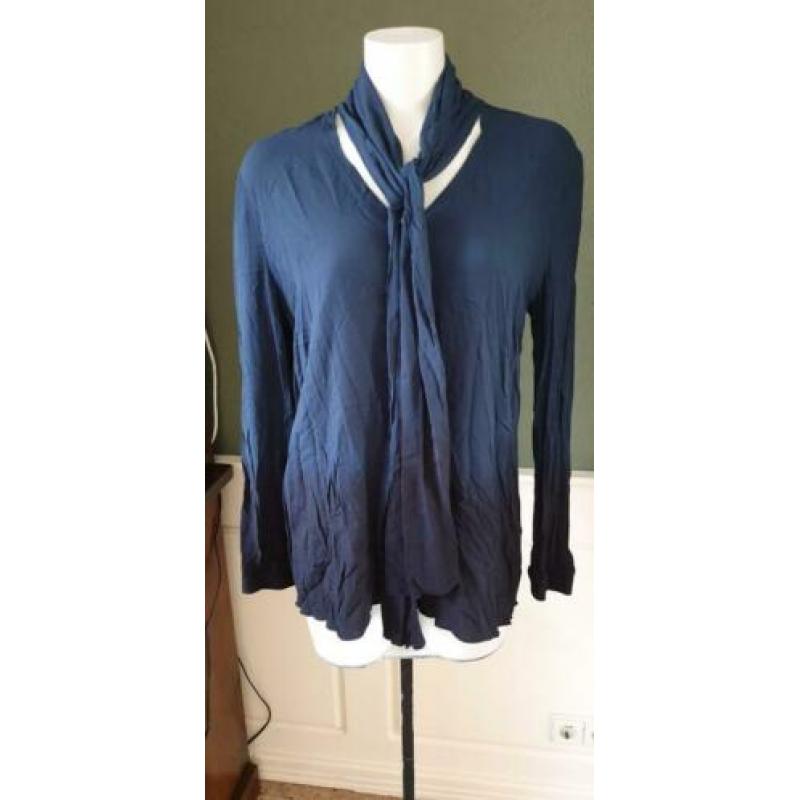 ZGAN schitterende YAYA top ombre M 38/40 sjaal, blauw topje