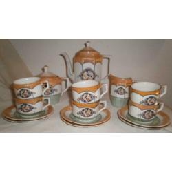 Antiek porselein thee/koffie servies,