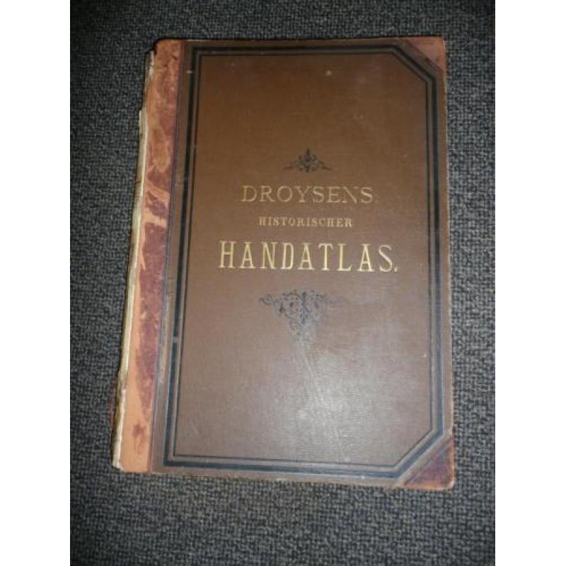 Droysens historischer HANDATLAS 1886. HELAAS rug LOS van boe