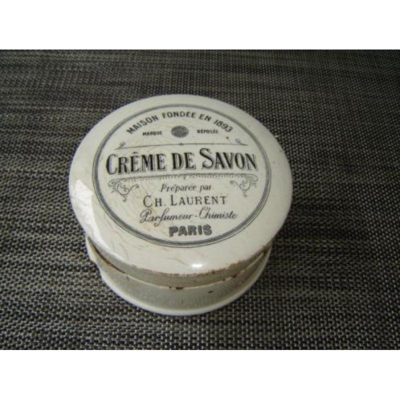 antiek potje creme de savon maison fondee en 1893