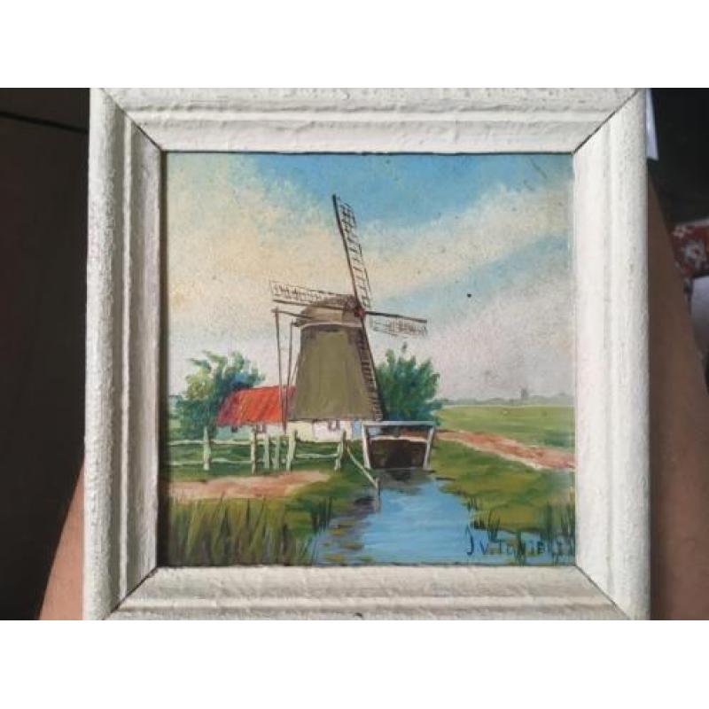 schilderij op glas - J.van Tongeren