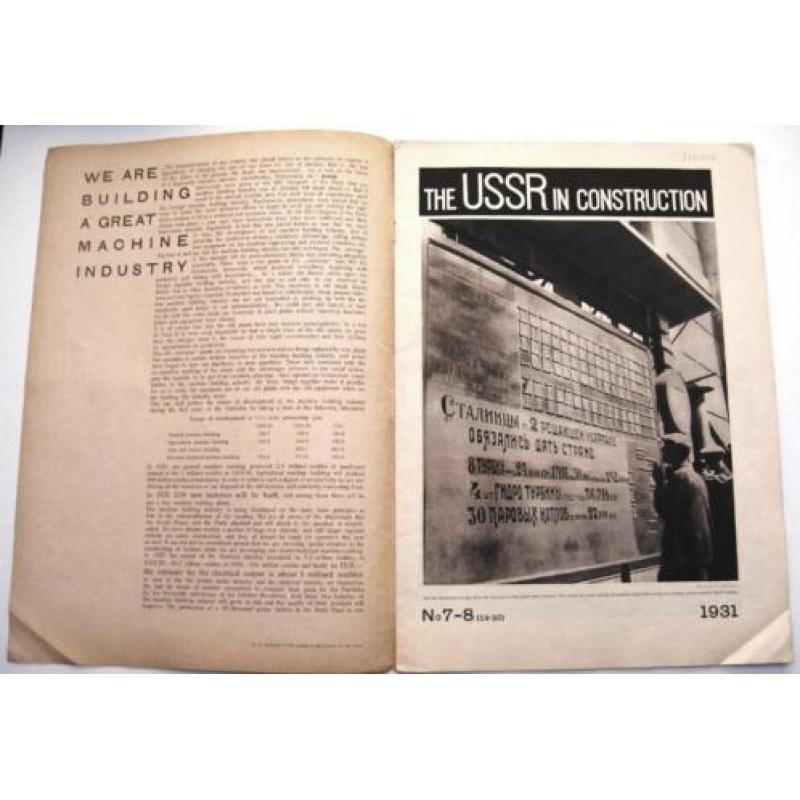 USSR in Construction 1931 Nr 7-8 Rusland Industrie