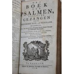 Orde der texten Hervormde gemeente Amsteldam 1774 + Psalmen