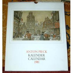 Anton Pieck - Tweemaandelijkse Kalender 1980 - Ijspret e.a.