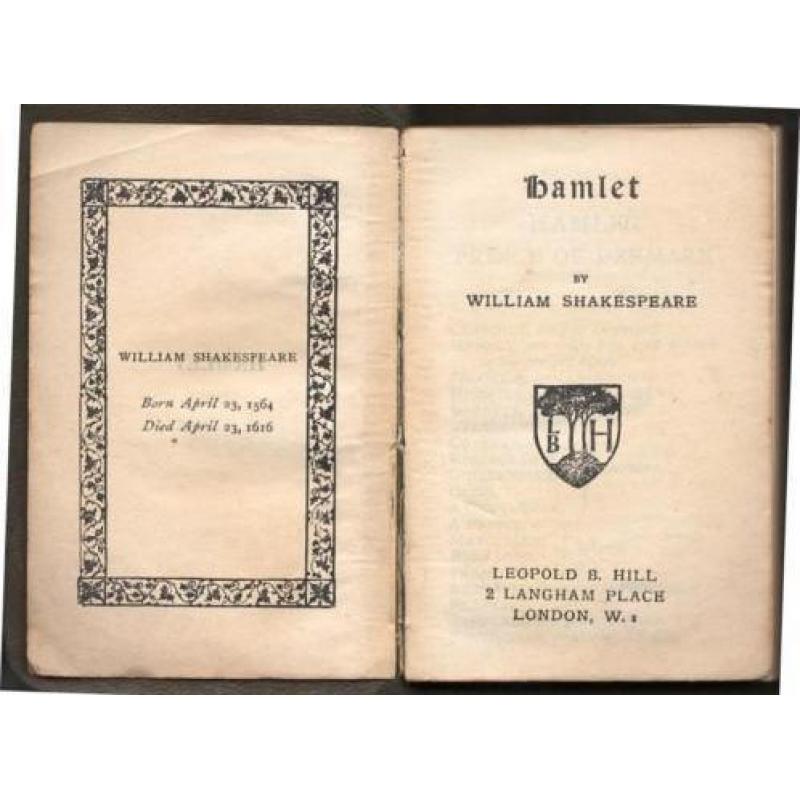 Shakespeare - Hamlet - Langham Booklets - ca 1910 - ZGAN