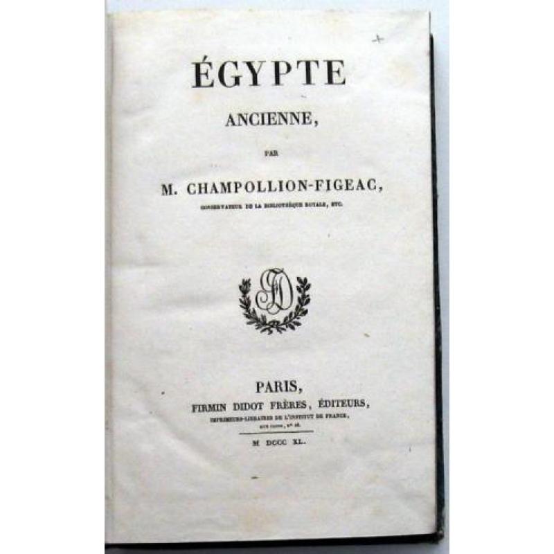 Egypte Ancienne + Alger + Abyssinie 1840 Kaart en 112 platen